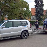 Motorschaden und Abtransport in Netolice : !Moped-Touren, 2017.4-Laender, 2017.4-Länder, Europa, Europe, Moped-Touren, Netolice, Tschechien