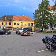 Motorschaden und Abtransport in Netolice : !Moped-Touren, 2017.4-Laender, 2017.4-Länder, Europa, Europe, Gerd Kossack, Moped-Touren, Netolice, Tschechien