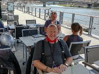 Pause an der Meuse (Maas) in Dinant : 2018.Ardennen, Belgien, Dinant, Europa, Europe, MRD, Wallonie