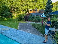 Swimmingpool vom Le Val d'Arimont am Morgen : 2018.Ardennen, Belgien, Europa, Europe, MRD, Malmedy, Wallonie